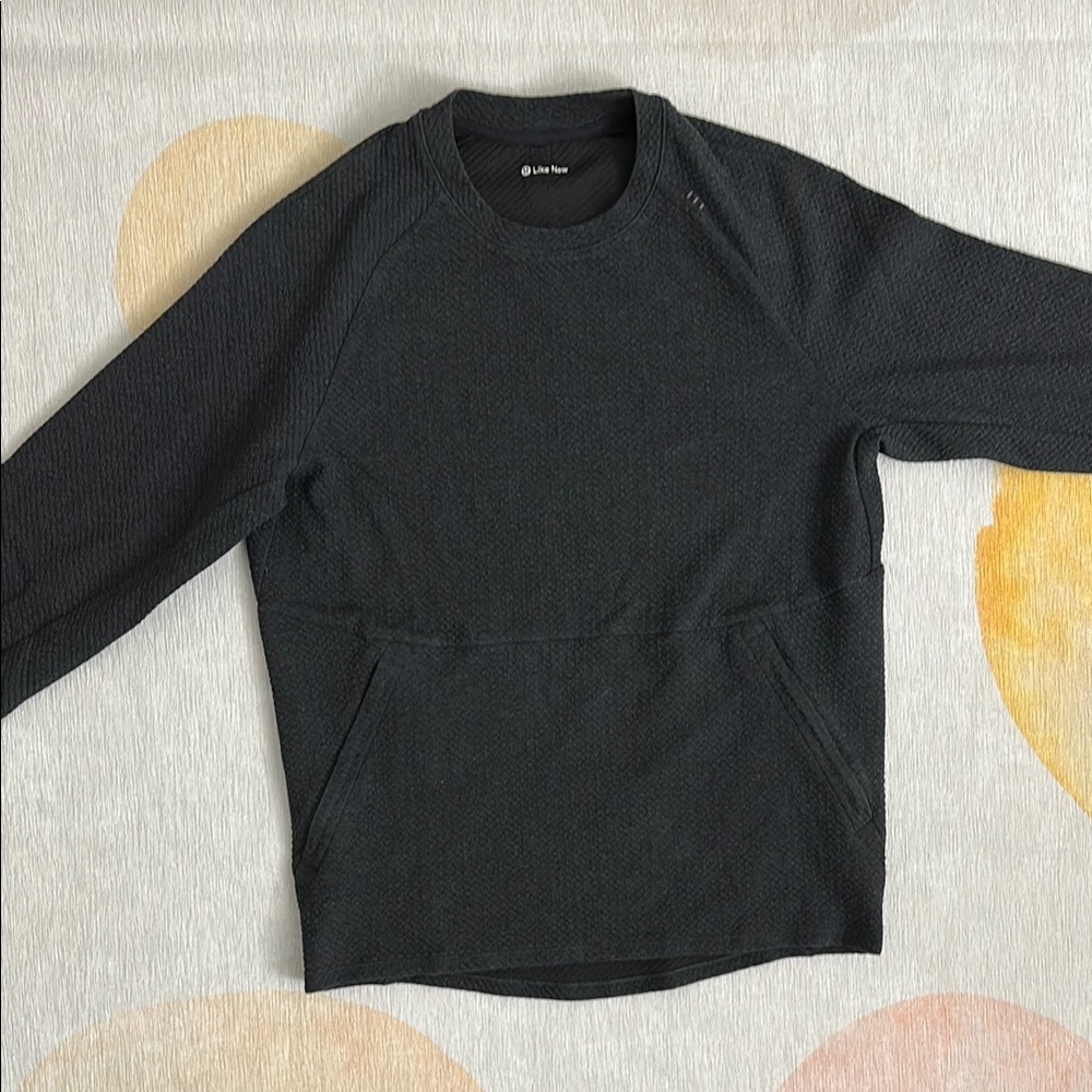 Lululemon At Ease Crewneck Black/Heather size Medium